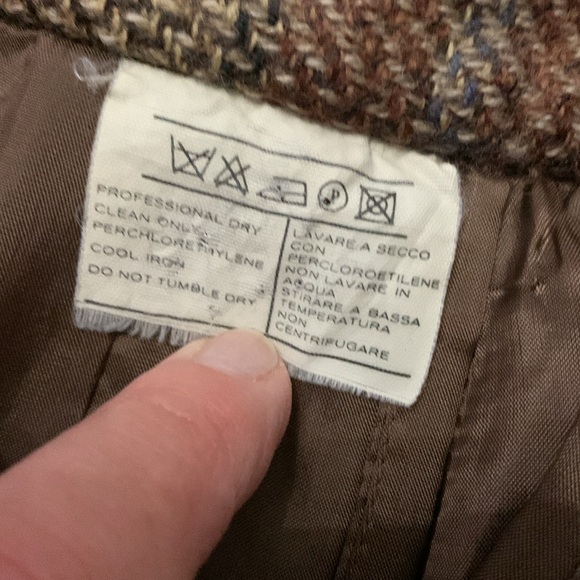 Salvador’s Ferragamo Vintage Wool Tweed Pencil Skirt Brown Tan Black Size 40 US4 - Picture 9 of 16